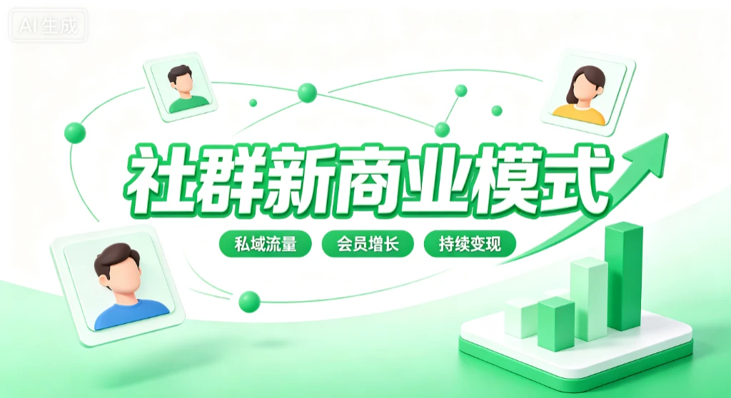 【精】社群新商业模式，从流量到留量的增长系统，私域流量、会员增长、持续变现-离锋创库
