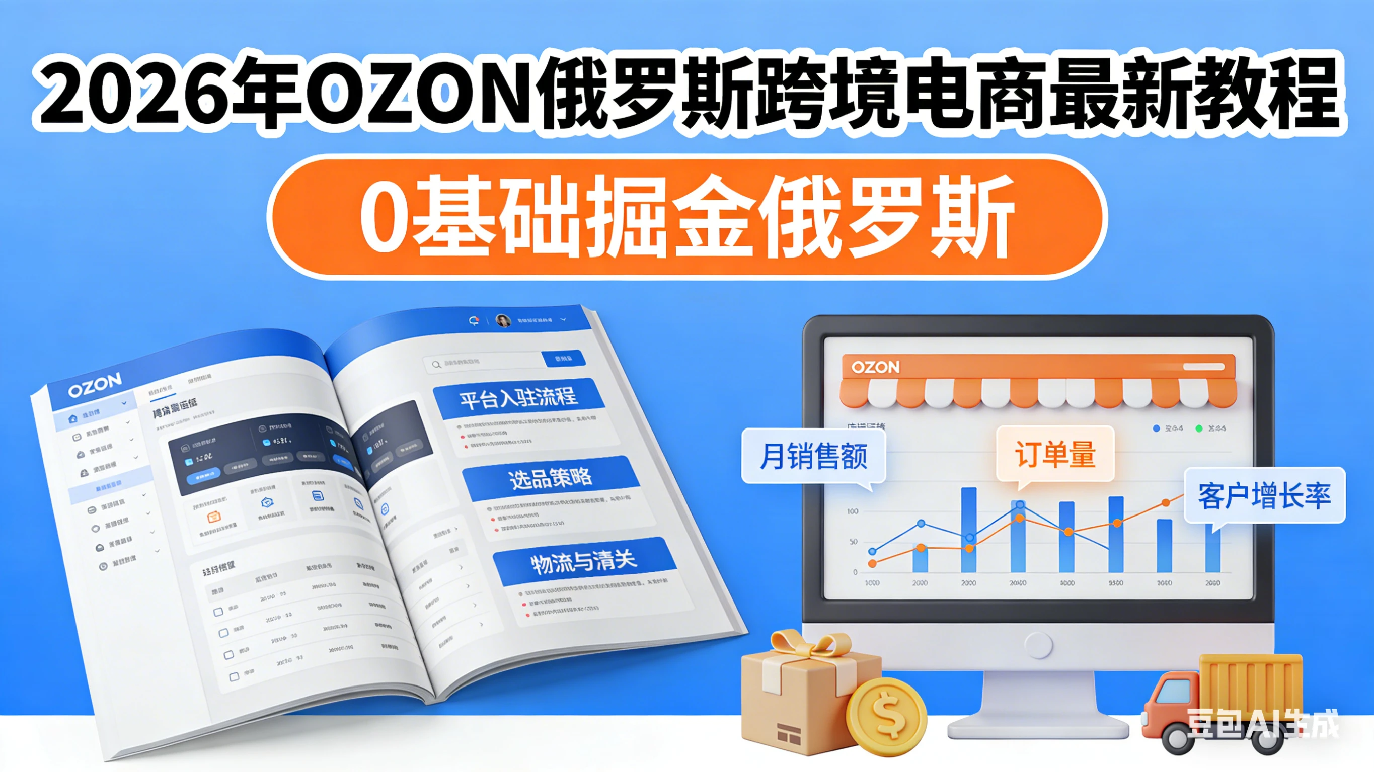 2026年OZON俄罗斯跨境电商最新教程,0基础掘金俄罗斯-离锋创库