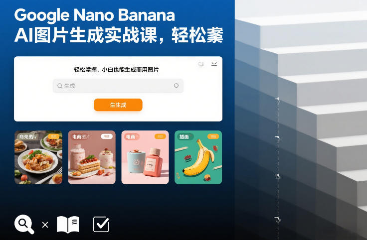 Google Nano Banana AI图片生成实战课，轻松掌握，小白也能生成商用图片-离锋创库