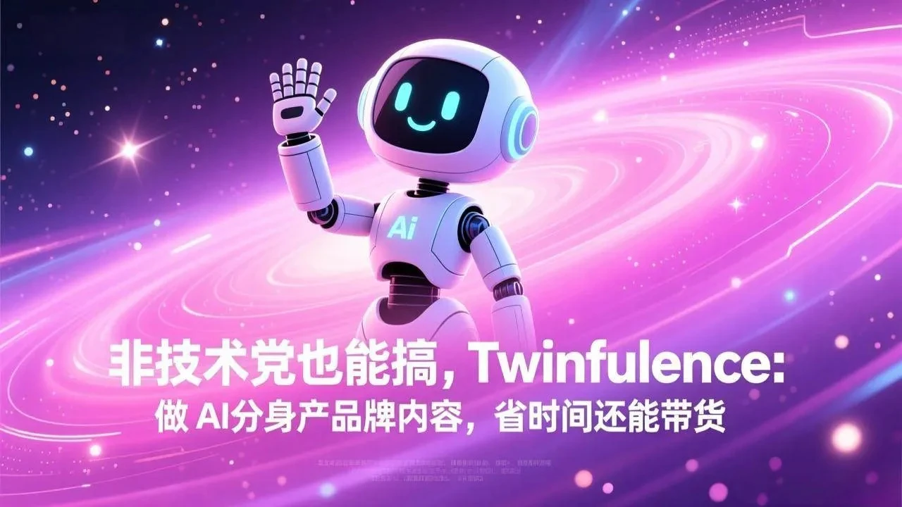 【精】非技术党也能搞!Twinfluence:做 AI 分身产品牌内容,省时间还能带货-离锋创库