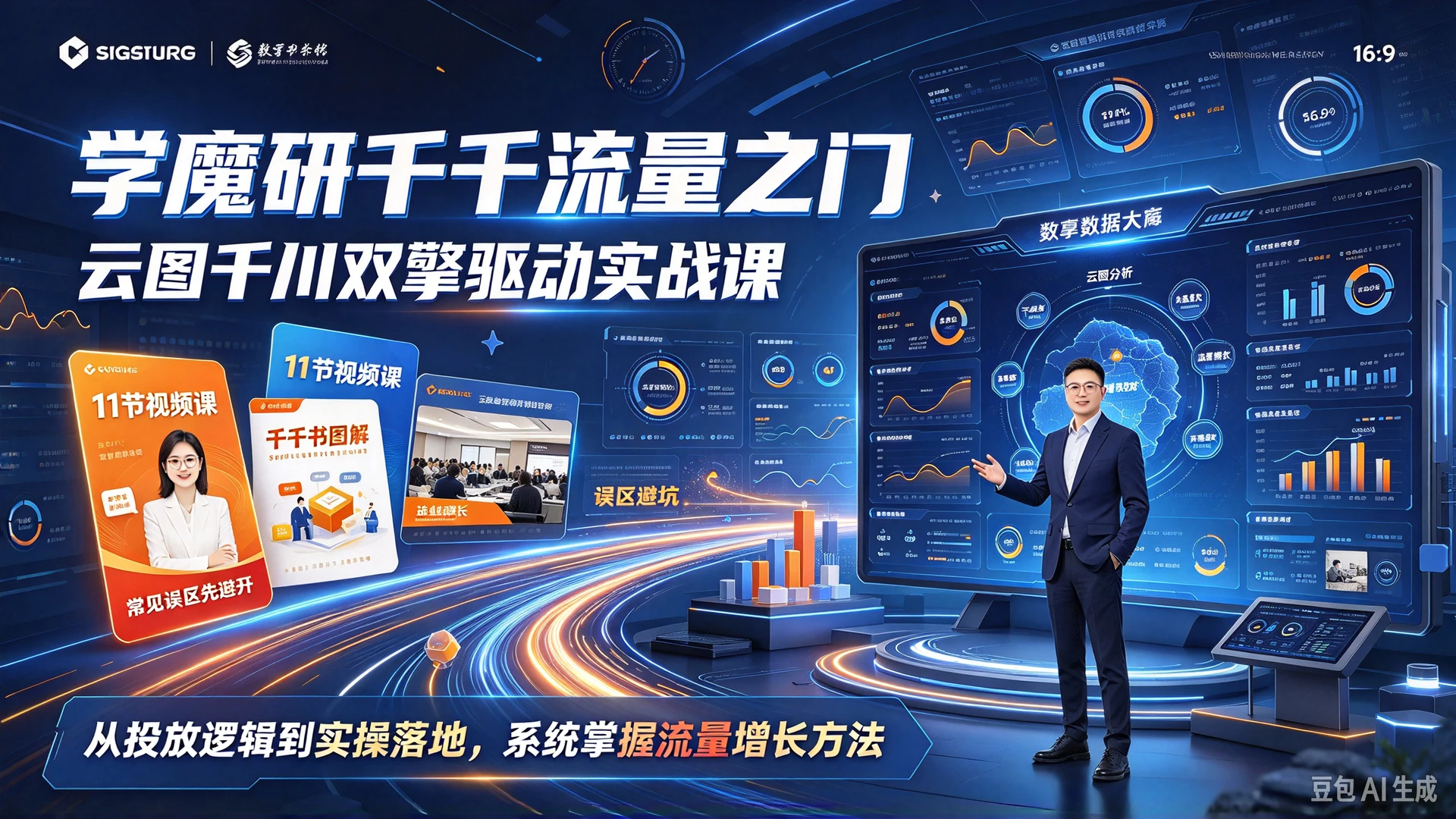 【精】学魔研千千流量之门云图千川双擎驱动实战课,11节视频课配千千书图解,这几个常见误区先避开-离锋创库