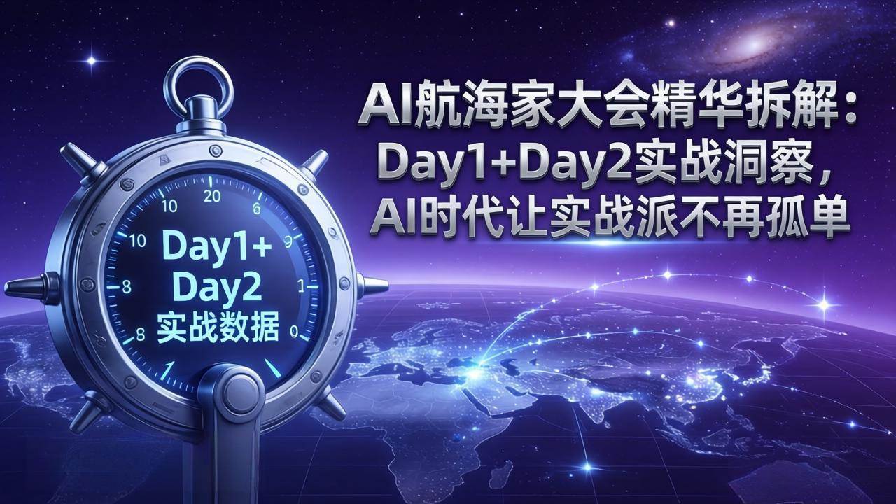 AI航海家大会精华拆解:Day1+Day2实战洞察,AI时代让实战派不再孤单-离锋创库