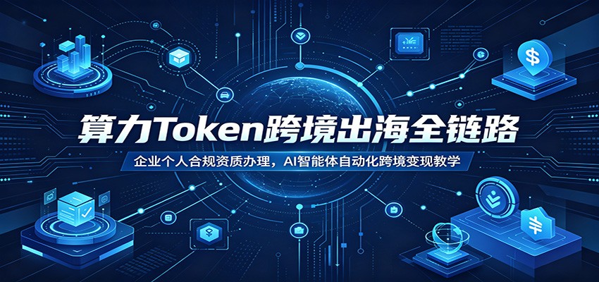 算力Token跨境出海全链路：企业个人合规资质办理，AI智能体自动化跨境变现教学-离锋创库
