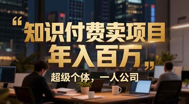 （17134期）从0到年入百万：超级个体实战心得公开，个人IP×精准引流×成交系统全拆解-离锋创库