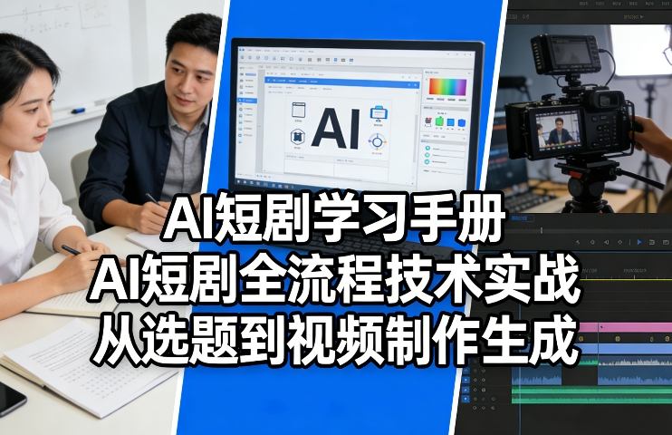 AI短剧学习手册,AI短剧全流程技术实战,从选题到视频制作生成 AI短剧学习手册,AI短剧全流程技术实战,从选题到视频制作生成