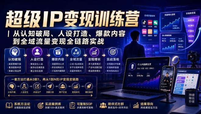 超级IP变现训练营｜从认知破局、人设打造、爆款内容到全域流量变现全链路实战-离锋创库
