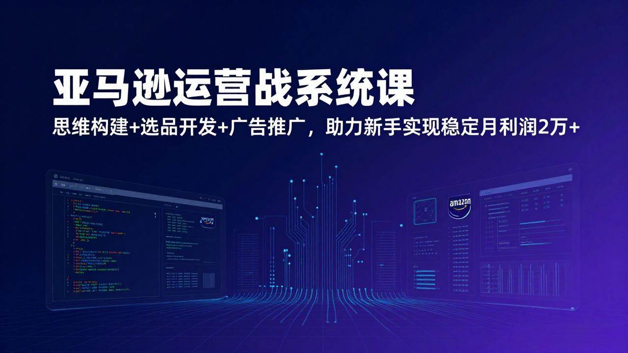 (17311期)亚马逊运营实战系统课,思维构建+选品开发+广告推广,助力新手实现稳定月利润2万+(更新) (17311期)亚马逊运营实战系统课,思维构建+选品开发+广告推广,助力新手实现稳定月利润2万+(更新)