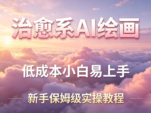 治愈系AI绘画提示词项目，低成本小白易上手，每天10分钟，新手保姆级实操教程-离锋创库