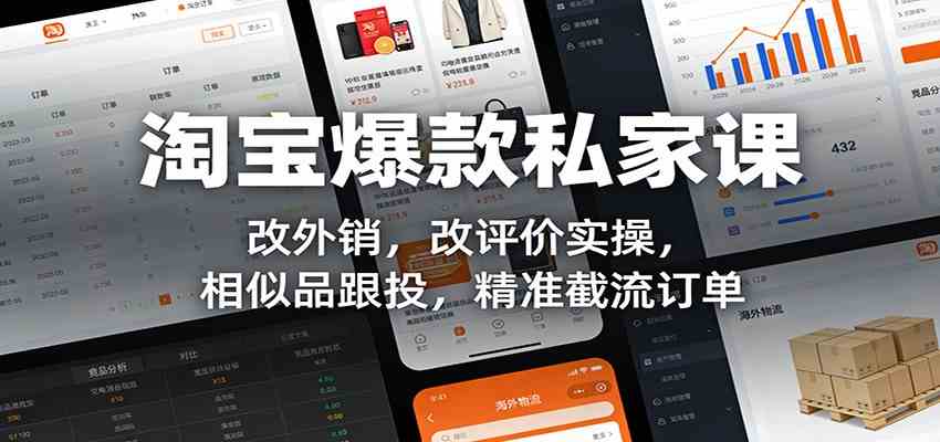 淘宝爆款私家课：改外销，改评价实操，相似品跟投，精准截流订单-离锋创库