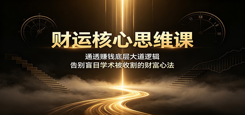 财运核心思维课:通透赚钱底层大道逻辑,告别盲目学术被收割的财富心法-离锋创库