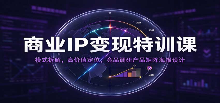 商业IP变现特训课:模式拆解,高价值定位,竞品调研产品矩阵海报设计-离锋创库