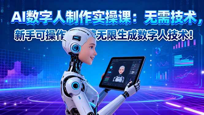（16376期）AI数字人制作实操课：无需技术，新手可操作，免费无限生成数字人技术！-离锋创库