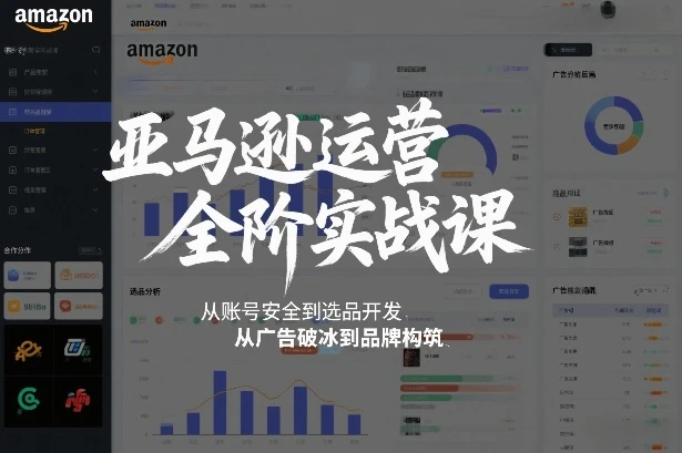 【精】亚马逊运营全阶实战课，从账号安全到选品开发，从广告破冰到品牌构筑(更新2026)-离锋创库