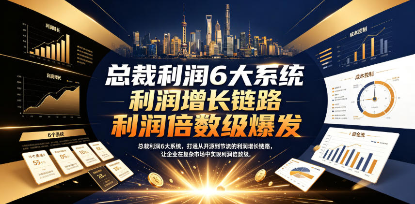 总裁利润6大系统，打通从开源到节流的利润增长链路，让企业在复杂市场中实现利润倍数级爆发-离锋创库