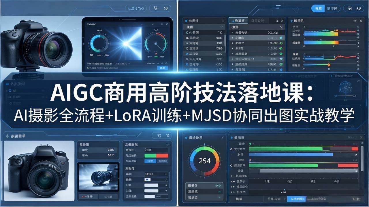 （18254期）AIGC商用高阶技法落地课：AI摄影全流程+LoRA训练+MJSD协同出图实战教学-离锋创库