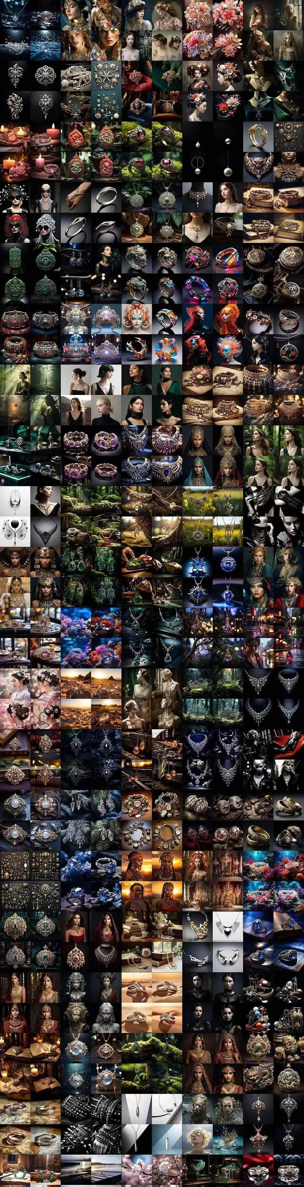 460+专业Midjourney珠宝摄影AI提示词+成效果图,戒指/项链/耳环/手链/宝石/及奢侈配饰等全品类 460+专业Midjourney珠宝摄影AI提示词+成效果图,戒指/项链/耳环/手链/宝石/及奢侈配饰等全品类