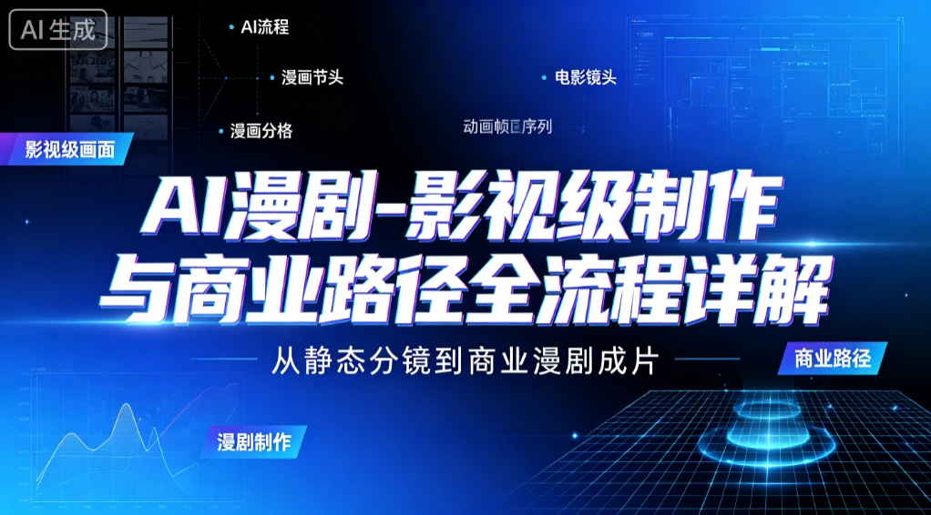 【精】AI 漫剧-影视级制作与商业路径全流程详解,从静态分镜到商业漫剧成片-离锋创库