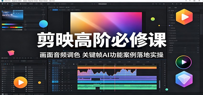 剪映高阶必修课：画面音频调色，关键帧AI功能案例落地实操-离锋创库