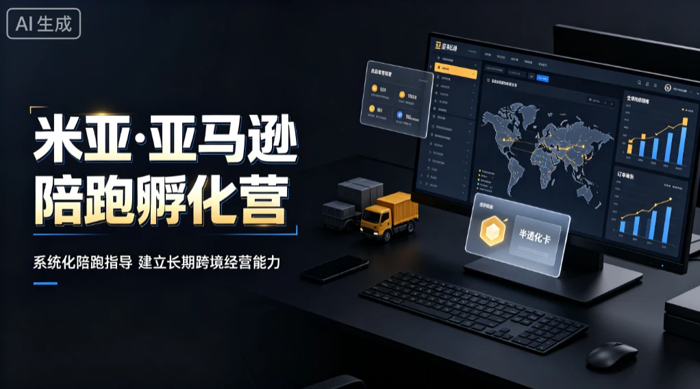 【精】米亚·亚马逊陪跑孵化营,系统化陪跑指导,建立长期跨境经营能力-离锋创库