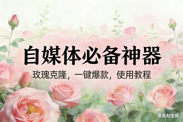 （17115期）玫瑰克隆神器，ai鲁大魔，自媒体必备工具，一键爆款神器，详细教程-离锋创库