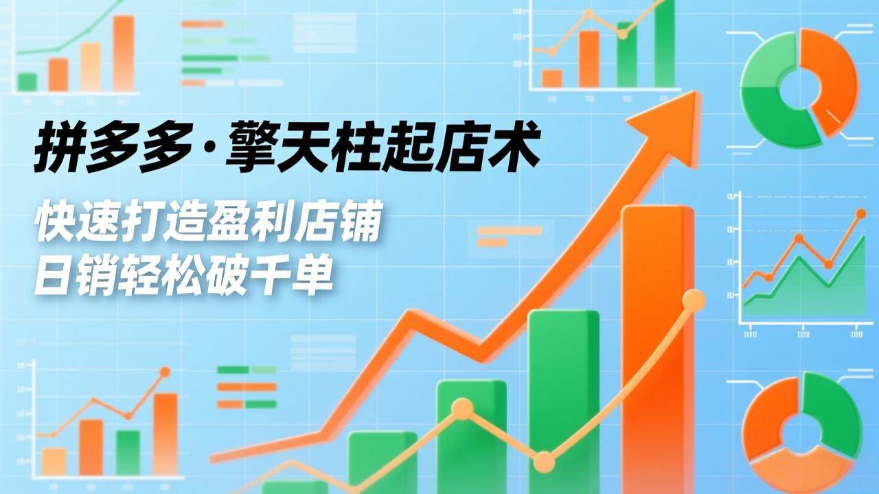 （17715期）拼多多·擎天柱起店术3.0(更新)，爆流布局、利润起飞、不断流，快速打造盈利店铺，日销破千单-离锋创库