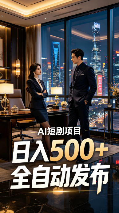 快手AI短剧自动发布，矩阵批量运营变现，轻资产副业项目，日入500+【揭秘】-离锋创库