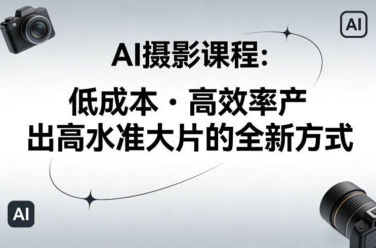 AI摄影课程,低成本高效率产出高水准大片的全新方式 AI摄影课程,低成本高效率产出高水准大片的全新方式