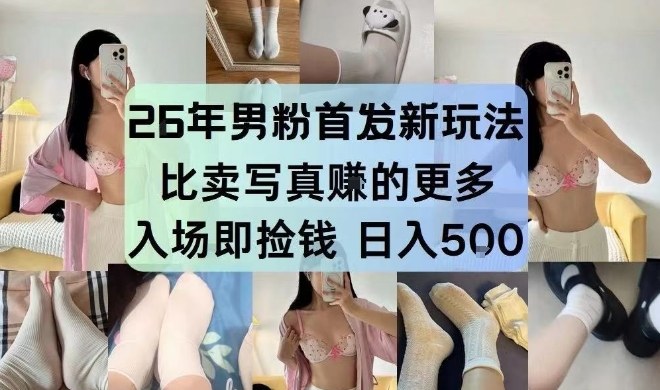 26年男粉首发最新3.0玩法，独此一家，比卖写真賺的更多，入场即捡钱，日入5张【揭秘】-离锋创库