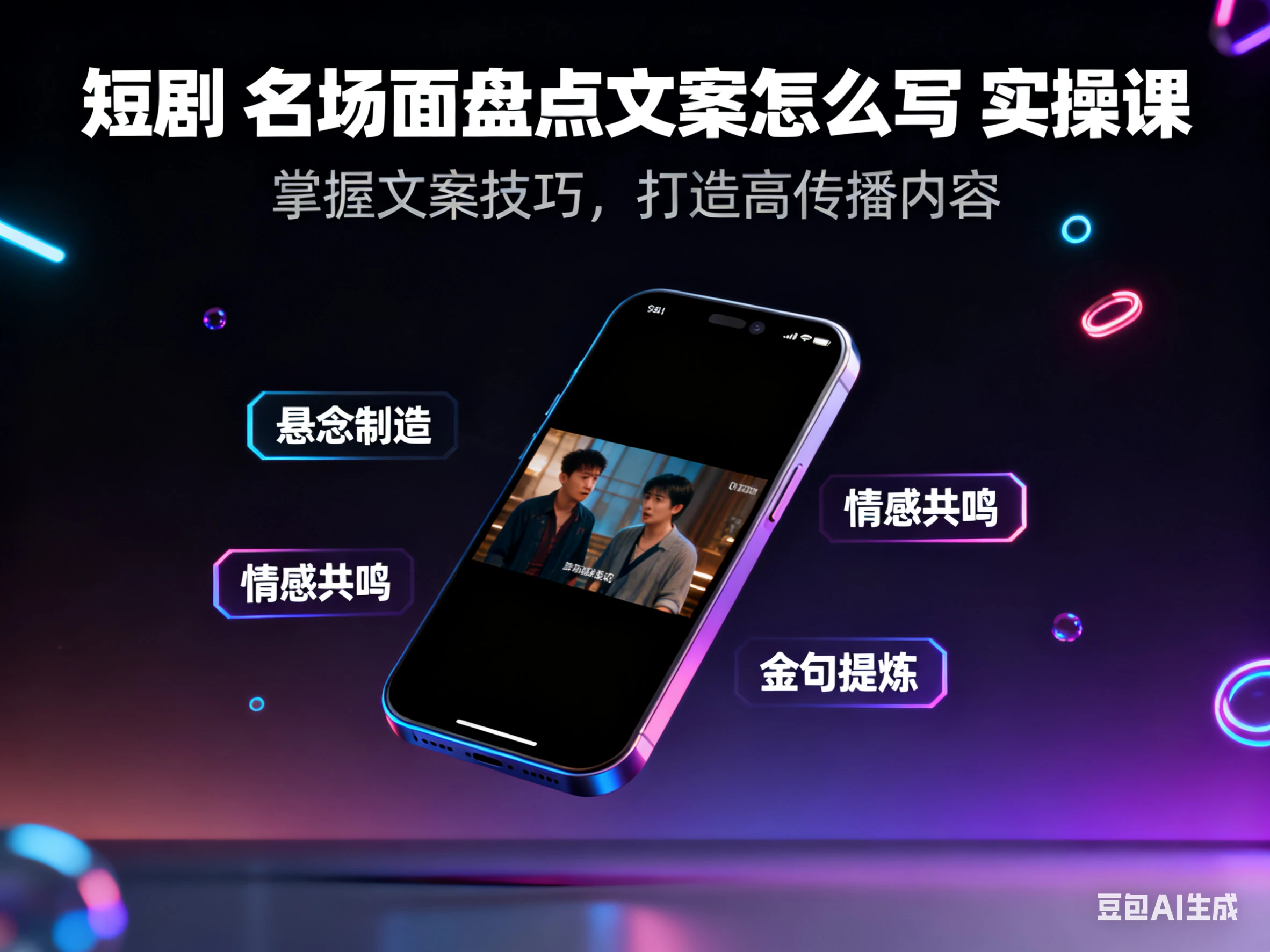 短剧 名场面盘点文案怎么写 实操课-离锋创库