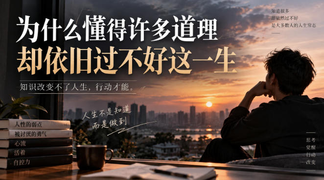某社群精选文：为什么懂得许多道理却依旧过不好这一生？-离锋创库