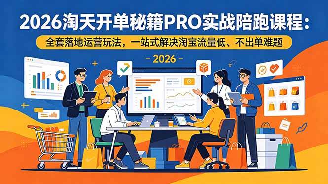（19579期）2026淘天开单秘籍PRO实战陪跑课程-更新：全套落地运营玩法，一站式解决淘宝流量低、不出单难题-离锋创库