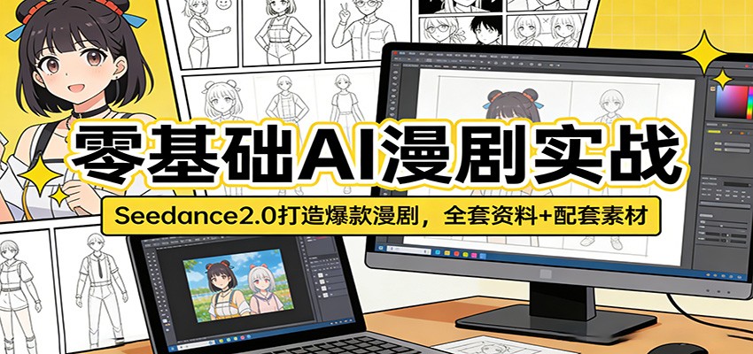 零基础AI漫剧实战：Seedance2.0打造爆款漫剧，全套资料+配套素材-离锋创库