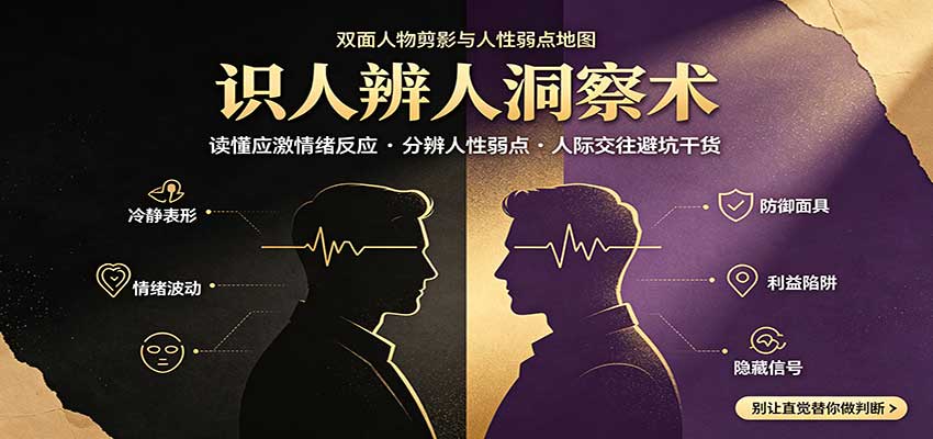 识人辨人终极心法：读懂应激情绪反应，分辨人性弱点，人际交往避坑干货-离锋创库