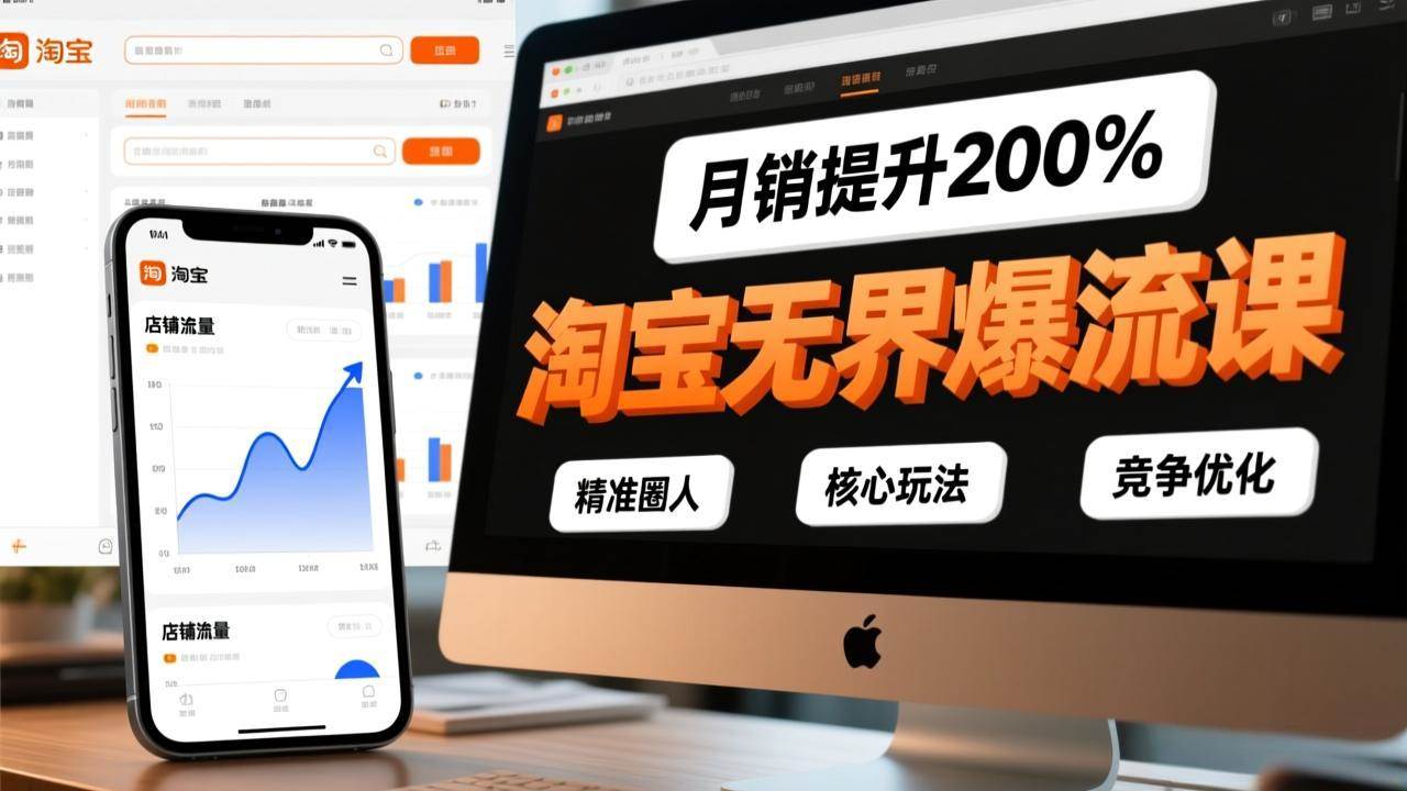 （17132期）淘宝无界爆流课，精准圈人、核心玩法、竞争优化，快速引爆店铺流量，月销提升200%-离锋创库