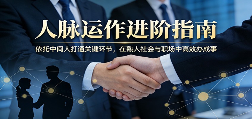 付费文章：人脉运作进阶指南，依托中间人打通关键环节，在熟人社会与职场中高效办成事-离锋创库