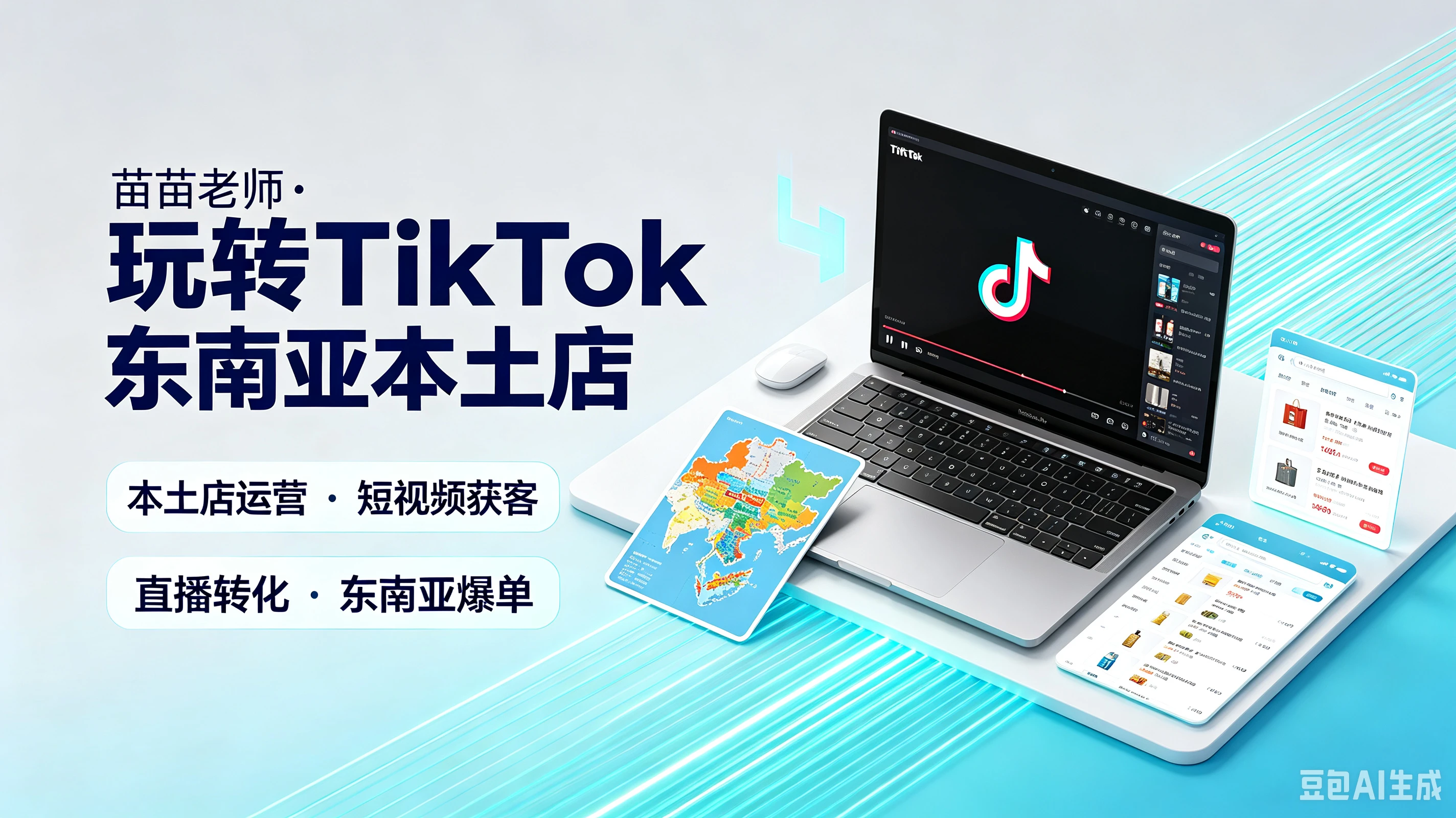 【精】苗苗老师·玩转TikTok东南亚本土店，本土店运营·短视频获客、直播转化·东南亚爆单-离锋创库