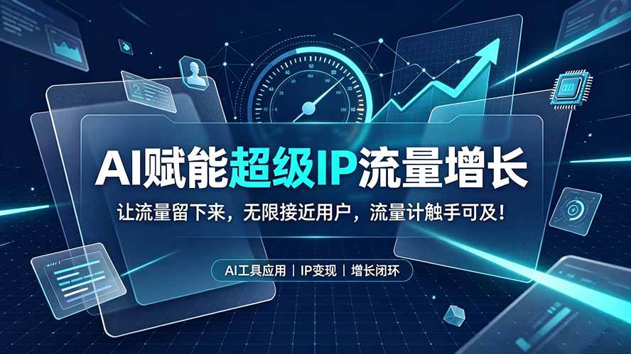 (19453期)AI赋能超级IP流量增长:让流量留下来,无限接近用户,流量计触手可及!-离锋创库