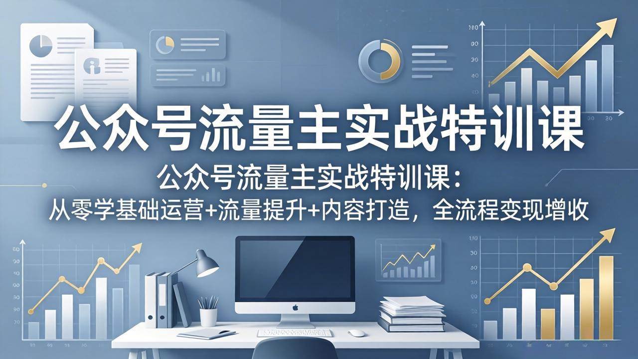 （18072期）公众号流量主实战特训课：从零学基础运营+流量提升+内容打造，全流程变现增收-离锋创库