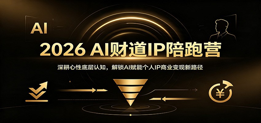 2026 AI财道IP陪跑营:深耕心性底层认知,解锁AI赋能个人IP商业变现新路径-离锋创库