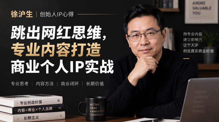 徐沪生创始人IP心得|跳出网红思维,专业内容打造商业个人IP实战【文档】-离锋创库