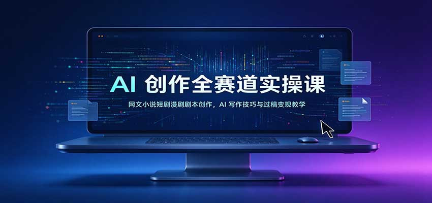 AI创作全赛道实操课:网文小说短剧漫剧剧本创作,AI写作技巧与过稿变现教学-离锋创库