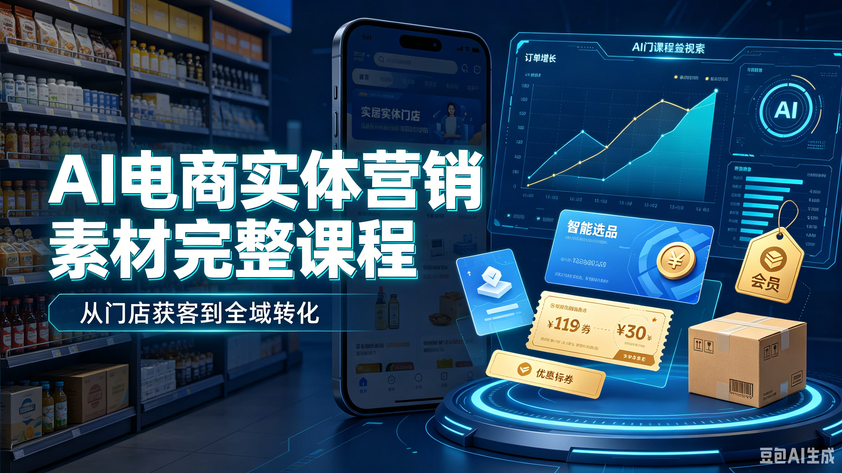【精】AI电商实体营销素材完整课程,从门店获客到全域转化 【精】AI电商实体营销素材完整课程,从门店获客到全域转化