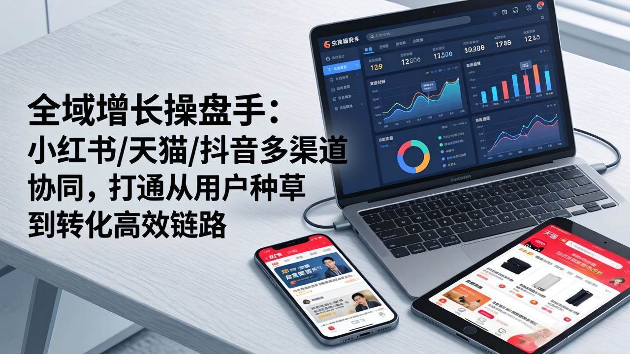 （17605期）全域增长操盘手：小红书/天猫/抖音多渠道协同，打通从用户种草到转化高效链路-离锋创库