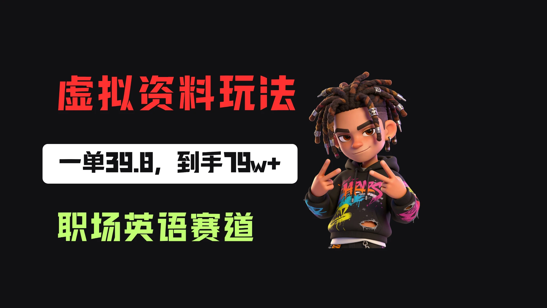 小红书卖职场英语资料，一单39.8，卖了2w+份，到手79w+-离锋创库