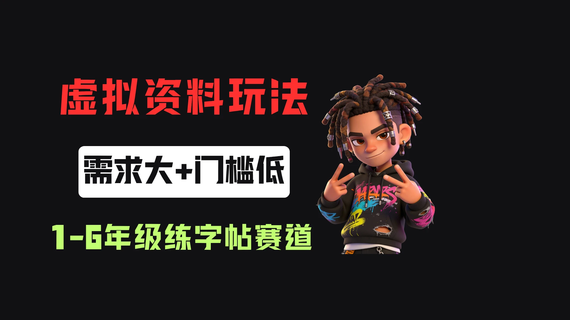 小红书卖1-6年级练字帖（电子版），客单价3.8，400天卖了1.6w单！-离锋创库