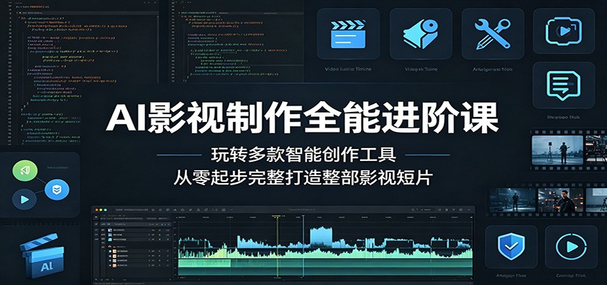 AI影视制作全能进阶课：玩转多款智能创作工具，从零起步完整打造整部影视短片-离锋创库
