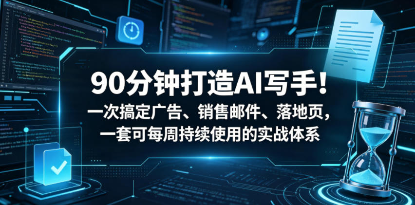 90分钟打造AI写手！一次搞定广告、销售邮件、落地页，一套可每周持续使用的实战体系【原创双语字幕】-离锋创库