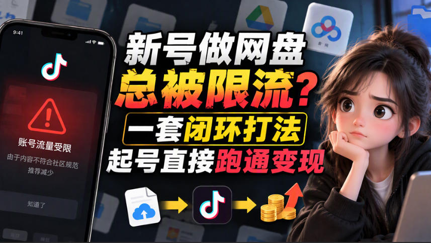 小白新号过限流：别发链先养号，12步SOP直接抄-离锋创库