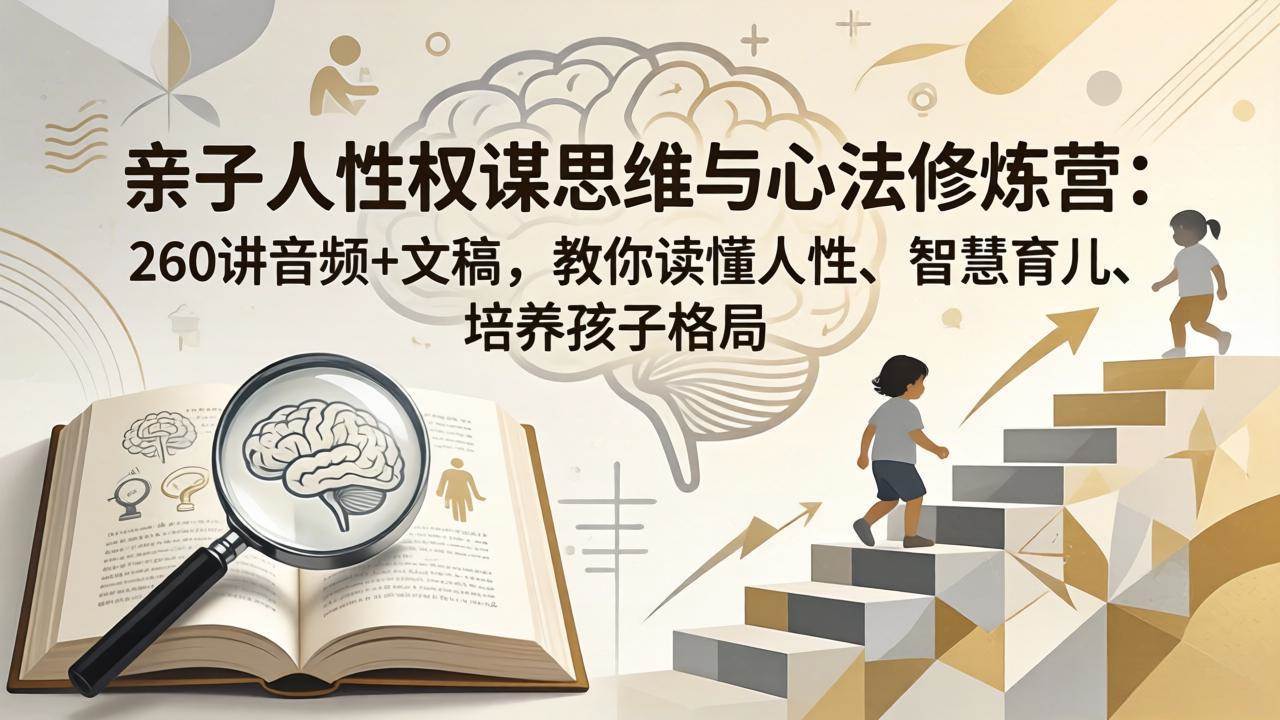 （18076期）亲子人性权谋思维与心法修炼营：260讲音频+文稿，教你读懂人性、智慧育儿、培养孩子格局-离锋创库