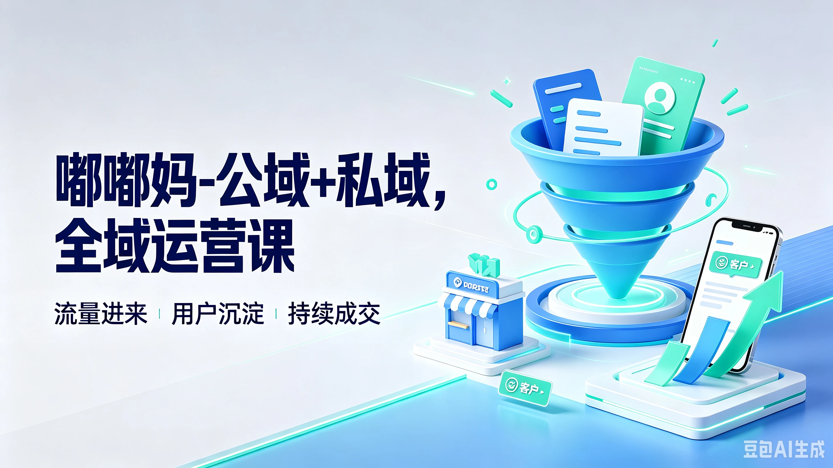 【精】嘟嘟妈-公域+私域,全域运营课,流量进来、用户沉淀,持续成交-离锋创库